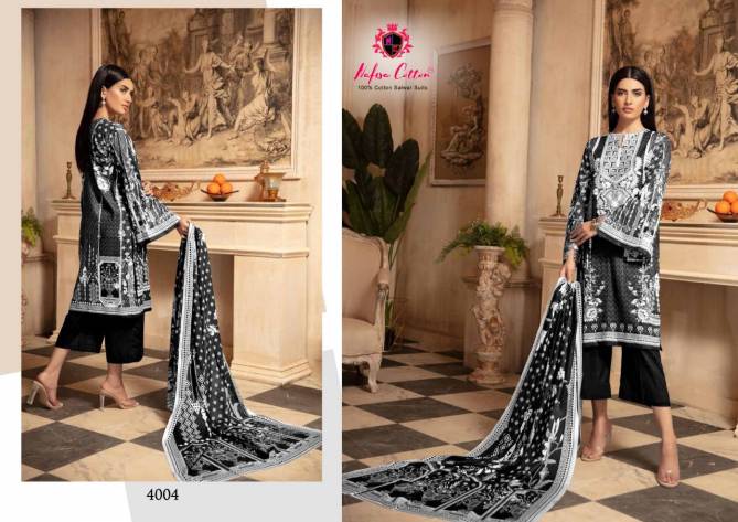 Nafisa Black And White 4 fancy Designer Casual Wear Karachi Cotton Dress Material Collection